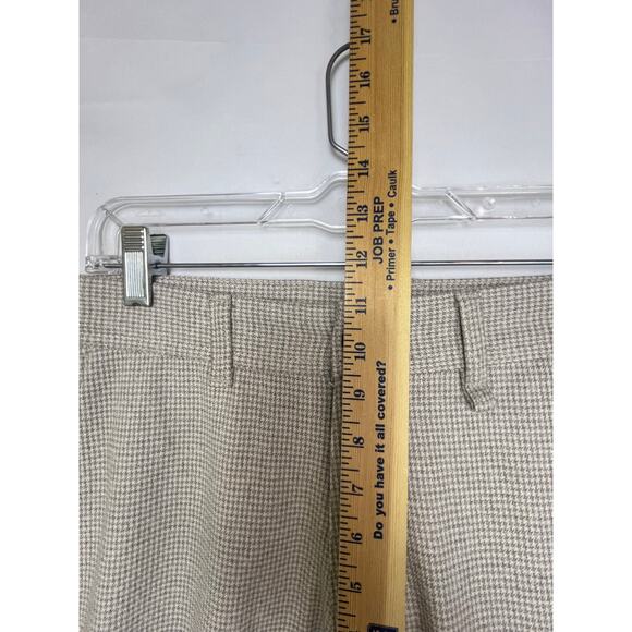 Zara Women's Size 30 Cream Houndstooth Print Dress Flannel Trouser - Picture 5 of 8